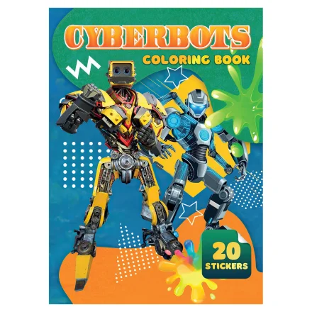Дитяча книжка розмальовка 20 наліпок Cyberbots Jumbi