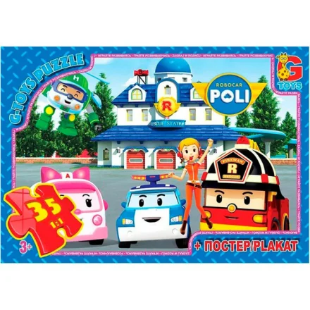 Дитячі пазли Робокар Поллі 35 елементів ТМ G-Toys в коробці