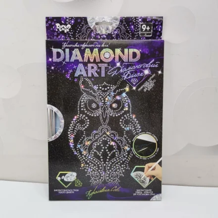 Дитячий набір креативної творчості DIAMOND ART Алмазний живопис Сова Danko Toys