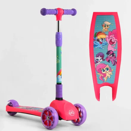 Дитячий самокат триколісний  Best Scooter зі світлом коліс та дисків