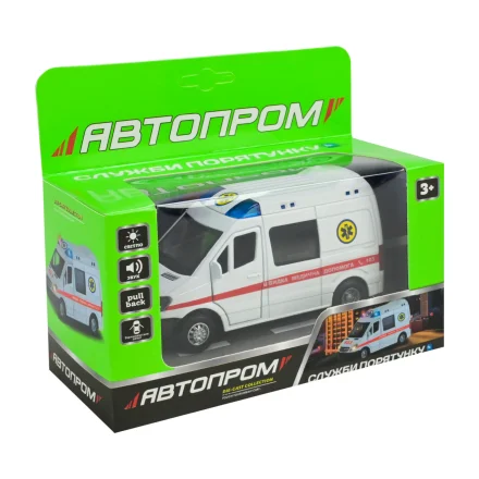 Игрушка машина моделька Скорая помощь со светом и звуком Автопром