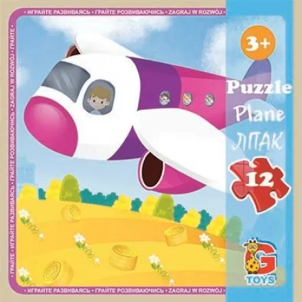 Пазли 12 елементів Транспорт + постер G Toys