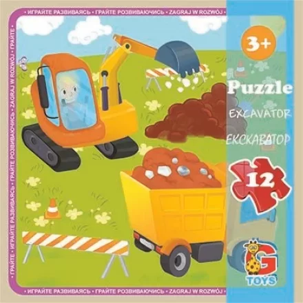 Пазли 12 елементів Транспорт  + постер G Toys