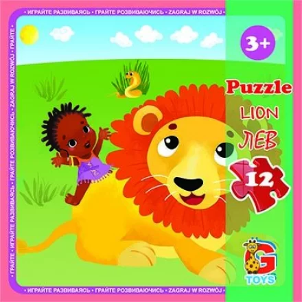 Пазли 12 елементів Зоопарк + постер G Toys