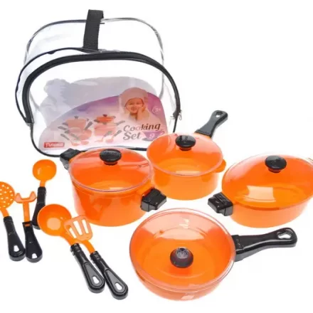 Дитячий набір посуду Cooking Set 9 предметів Юніка у сумочці