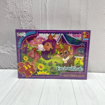 Пазли 35 елементів G Toys Enchantimals +постер