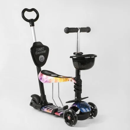 Самокат 5в1 Best Scooter PU колеса підсвічування коліс в коробці
