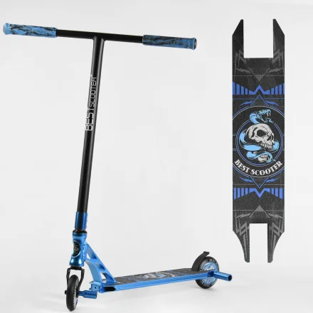 Самокат трюковий Best Scooter  HIC-система пеги анодоване фарбування колеса PU d 110мм ширина керма 60 см в коробці