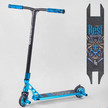 Самокат трюковий Best Scooter HIC-система пеги анодоване фарбування колеса PU d 110мм ширина керма 60 см в коробці