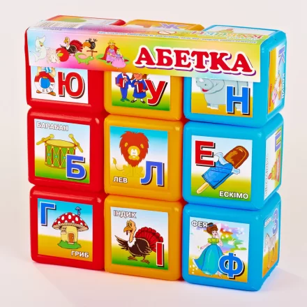 Кубики Абетка 9 шт M-TOYS